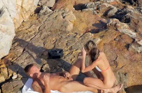 Naked girlfriend beach